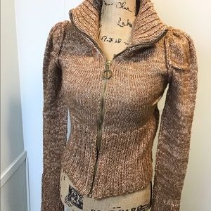 Dolce & Gabbana sweater cardigan zip gold